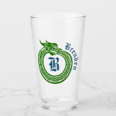 Individuelle Name und Monogramm im keltischen Stil Glas (Vorderseite)