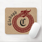 individuelle Name und Monogramm im keltischen Stil Mousepad (Mit Mouse)