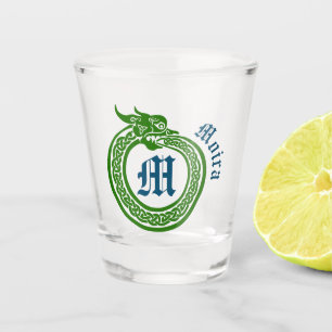 Individuelle Name und Monogramm im keltischen Stil Schnapsglas