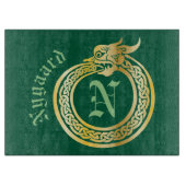 Individuelle Name und Monogramm im keltischen Stil Schneidebrett (Vorderseite)