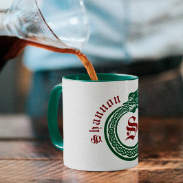 Individuelle Name und Monogramm im keltischen Stil Tasse