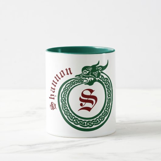 Individuelle Name und Monogramm im keltischen Stil Tasse (Zentrum)