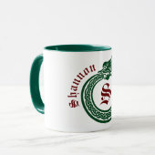 Individuelle Name und Monogramm im keltischen Stil Tasse (Vorderseite Links)