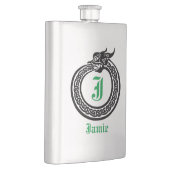 Individuelle Name und Monogramm keltischer Stil Ou Flachmann (Rechts)