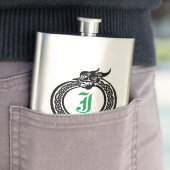 Individuelle Name und Monogramm keltischer Stil Ou Flachmann (Beispiel)