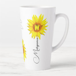 Individuelle Name und Monogramm mit eleganter Sonn Milchtasse