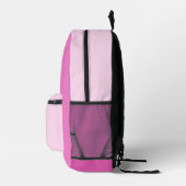 Individuelle Name und Monogramm rosa Bedruckter Rucksack (Rechts)