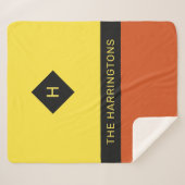 Individuelle Name und Monogramm Sherpadecke (Vorderseite (Horizontal))