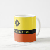 Individuelle Name und Monogramm-Tasse Kaffeetasse (VorderseiteRechts)