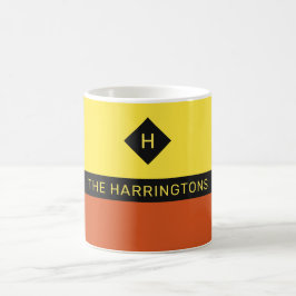 Individuelle Name und Monogramm-Tasse Kaffeetasse