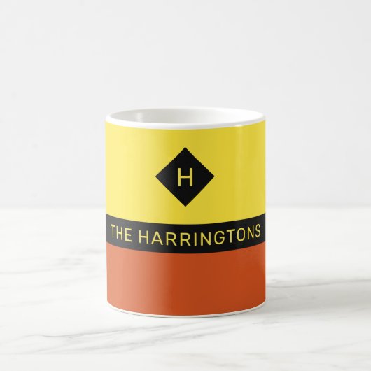 Individuelle Name und Monogramm-Tasse Kaffeetasse (Mittel)