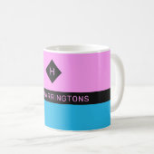 Individuelle Name und Monogramm-Tasse Kaffeetasse (VorderseiteRechts)