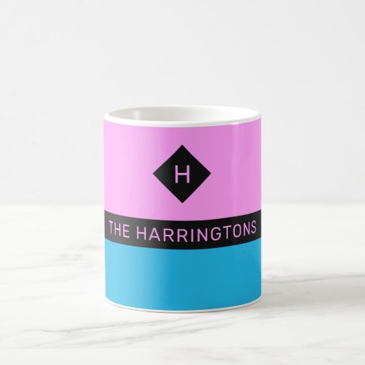 Individuelle Name und Monogramm-Tasse Kaffeetasse (Mittel)