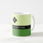 Individuelle Name und Monogramm-Tasse Kaffeetasse (VorderseiteRechts)