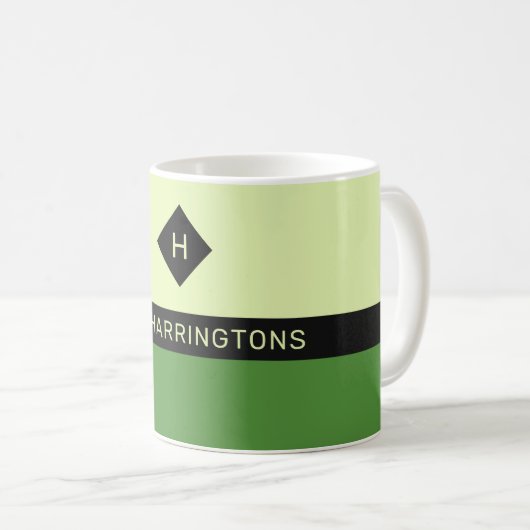 Individuelle Name und Monogramm-Tasse Kaffeetasse (VorderseiteRechts)