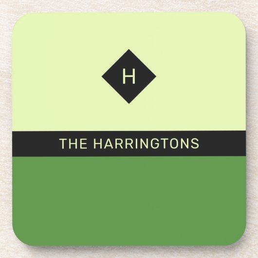 Individuelle Name- und Monogramm-Untersetzer-Set Getränkeuntersetzer (Vorderseite)