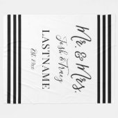 Individuelle Name und Nachname Herr und Frau Gift Fleecedecke (Vorderseite (Horizontal))