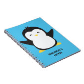 Individuelle Name und niedlicher Pinguin Notizblock (Rechte Seite)
