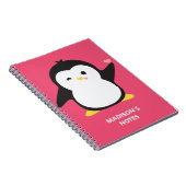 Individuelle Name und niedlicher Pinguin Notizblock (Rechte Seite)