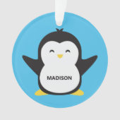 Individuelle Name und niedlicher Pinguin Ornament (Vorderseite)
