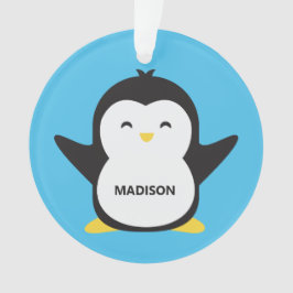 Individuelle Name und niedlicher Pinguin Ornament