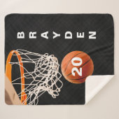 Individuelle Name und Nummer Basketball Sherpa Bla Sherpadecke (Vorderseite (Horizontal))