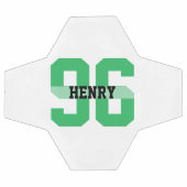 Individuelle Name und Nummer Cool Moderne Grün Fußball (Flach)