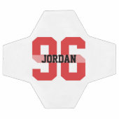 Individuelle Name und Nummer Cool Moderner Rotfußb Fußball (Flach)