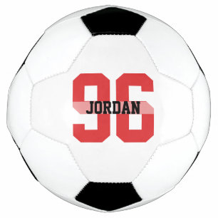 Individuelle Name und Nummer Cool Moderner Rotfußb Fußball