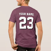 Individuelle Name und Nummer-Jersey-Sport Tri-Blend Shirt (Rückseite)