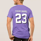 Individuelle Name und Nummer-Jersey-Sport Tri-Blend Shirt (Rückseite)