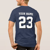 Individuelle Name und Nummer-Jersey-Sport Tri-Blend Shirt (Rückseite)