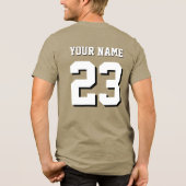 Individuelle Name und Nummer-Jersey-Sport Tri-Blend Shirt (Rückseite)