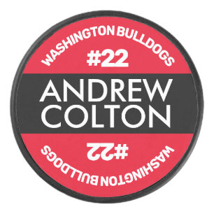 Individuelle Name- und Nummernhockey-Puck Eishockey Puck