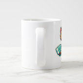 Individuelle Name und personalisierte Ruderkatze n Jumbo-Tasse (Rückseite)