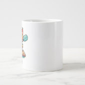 Individuelle Name und personalisierte Ruderkatze n Jumbo-Tasse (Vorderseite)
