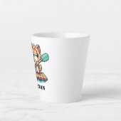 Individuelle Name und personalisierte Ruderkatze n Milchtasse (Vorderseite)