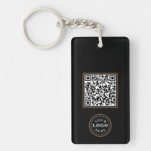 Individuelle Name- und QR-Code-Rectangle-Schlüssel Schlüsselanhänger