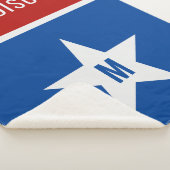 Individuelle Name und Rot, Weiß und Blau Sherpadecke (3/4)