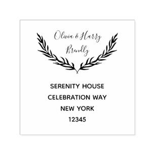 Individuelle Name und Rücksendeadresse, die Briefm Permastempel