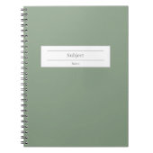 Individuelle Name- und Schulfach-Hardcover-Noteboo Notizblock (Vorderseite)