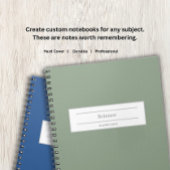 Individuelle Name- und Schulfach-Hardcover-Noteboo Notizblock