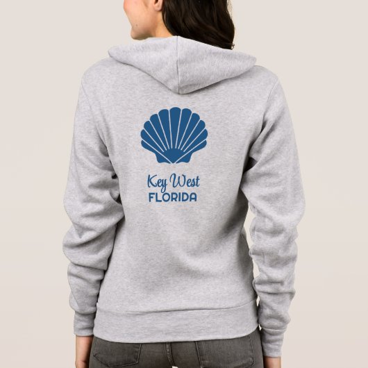 Individuelle Name und Standort Seashell Hoodie (Rückseite)