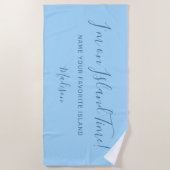 Individuelle Name- und Strandhandtuch (Vorderseite)