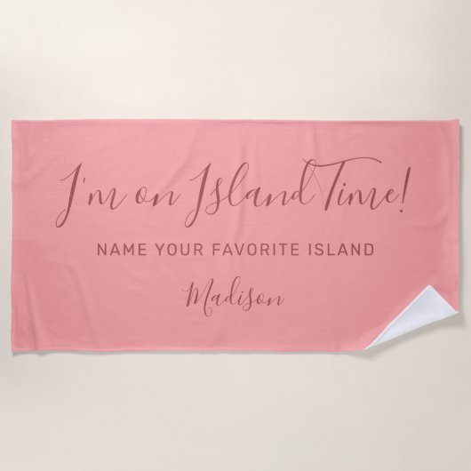 Individuelle Name- und Strandhandtuch (Vorderseite)