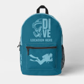 Individuelle Name und Tauchgebiet Bedruckter Rucksack (Vorderseite)
