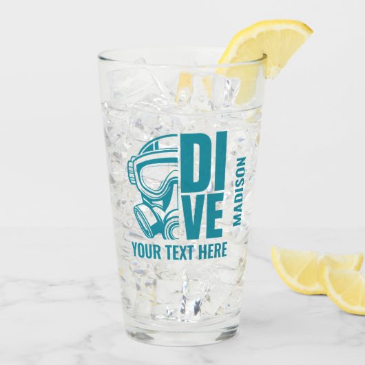 Individuelle Name und Tauchgebiet Glas (Rückseite Ice)