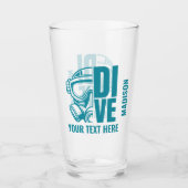 Individuelle Name und Tauchgebiet Glas (Vorderseite)