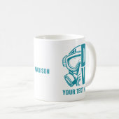 Individuelle Name und Tauchgebiet Kaffeetasse (VorderseiteRechts)
