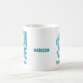 Individuelle Name und Tauchgebiet Kaffeetasse (Mittel)